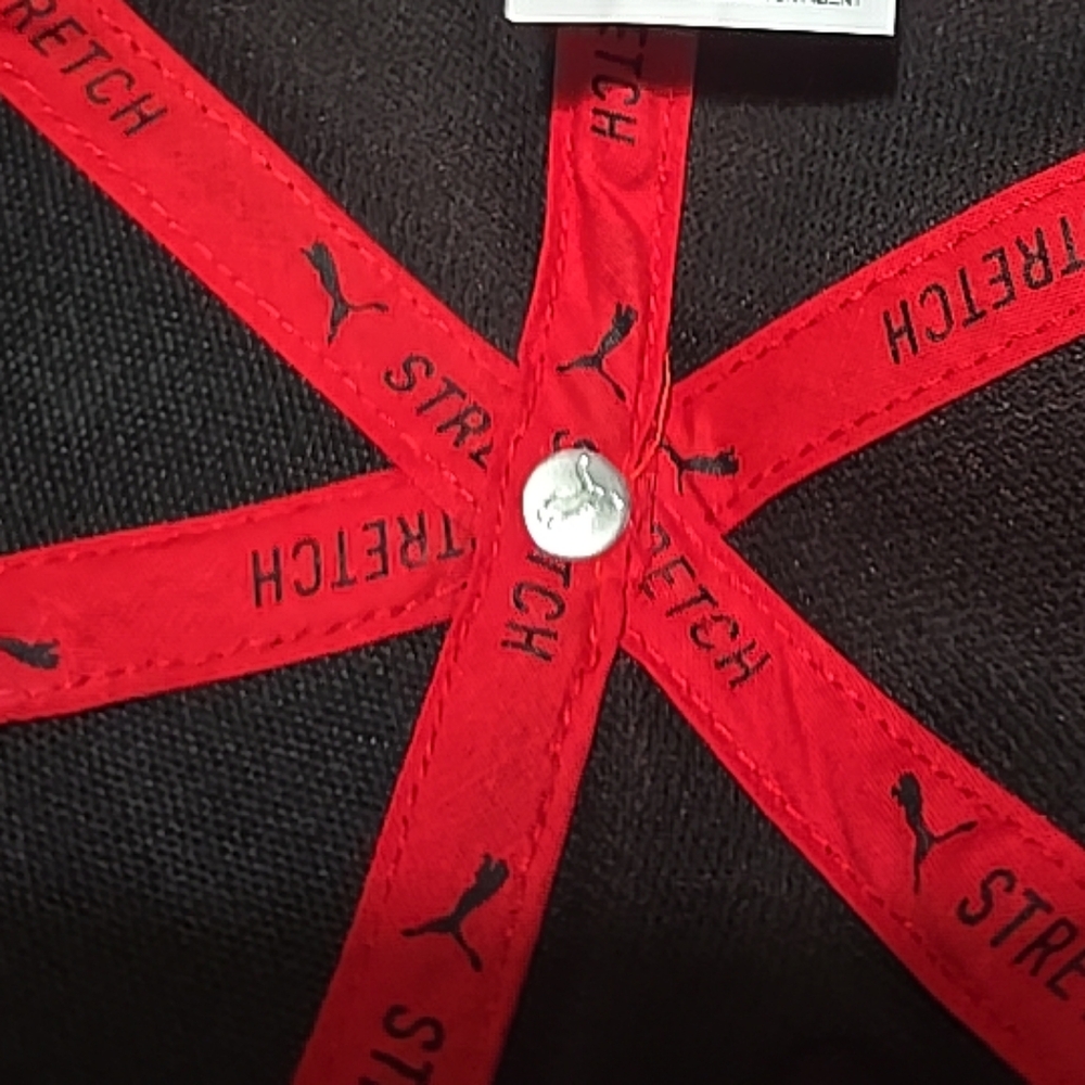 Red Puma Casual Cap With Black Logo - Picture 7 of 11